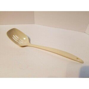 Vintage Almond #3 Melamine Slotted Serving Spoon 11 1/2" Kitchen 076